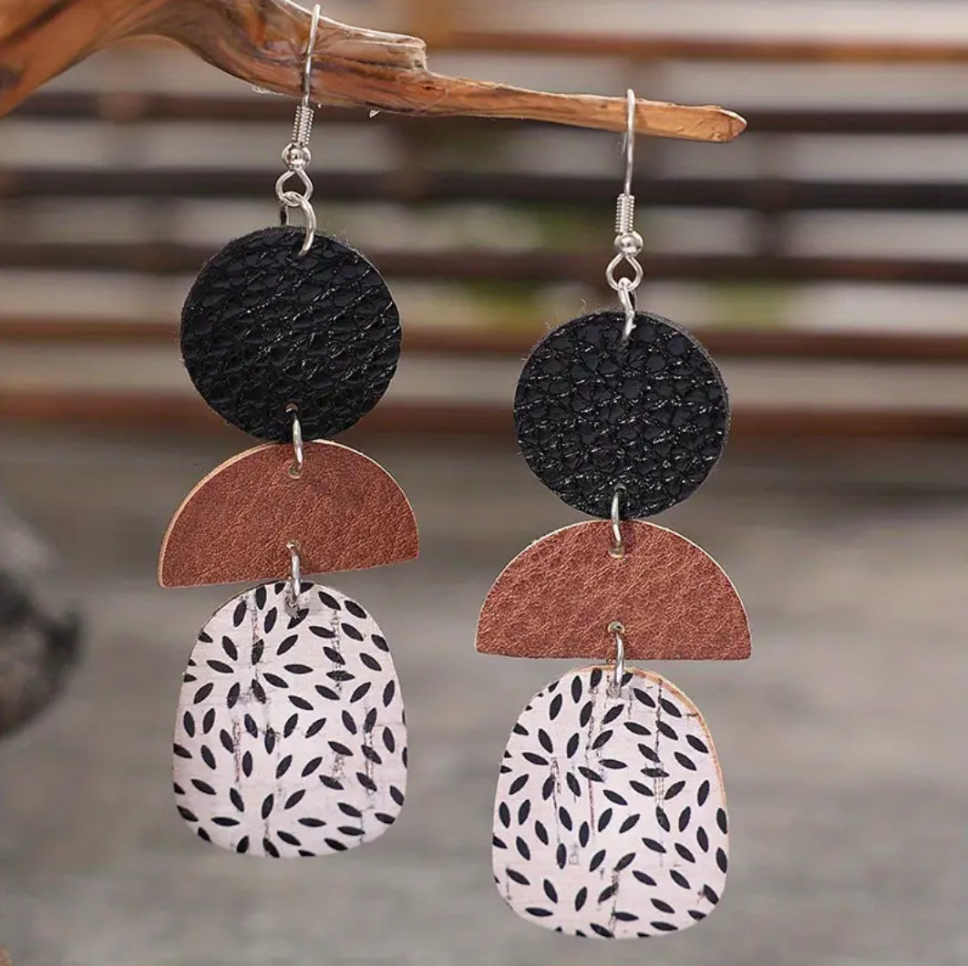 Leather Drop Earrings