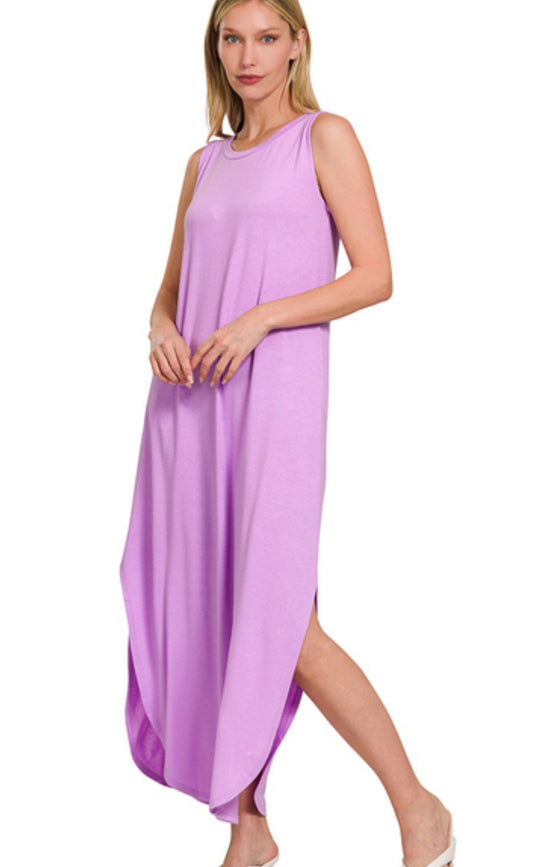 Lavender Sleeveless Maxi Dress