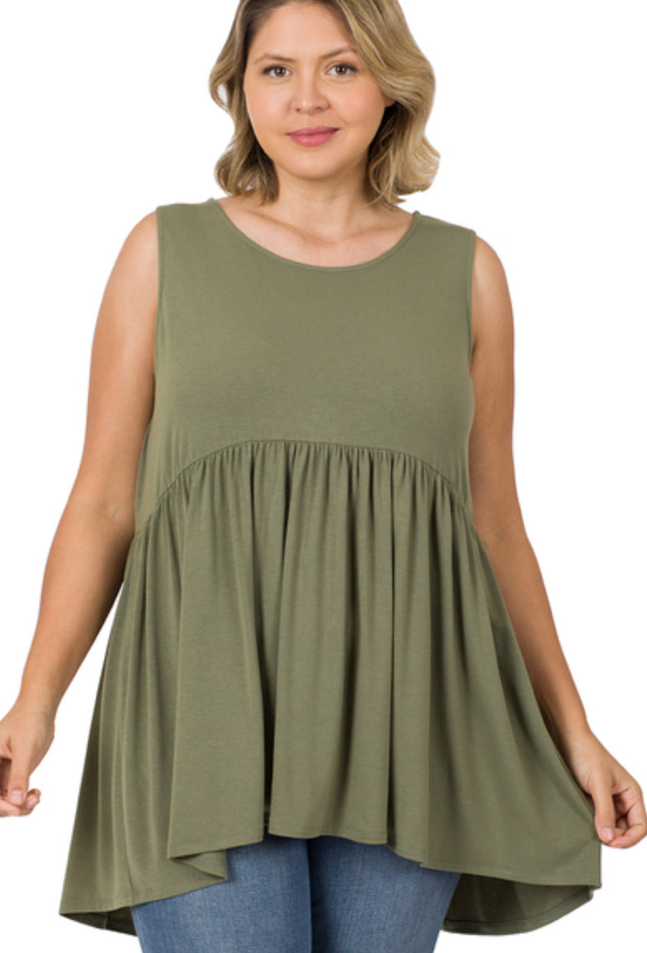 A-Line Sway Tank Olive