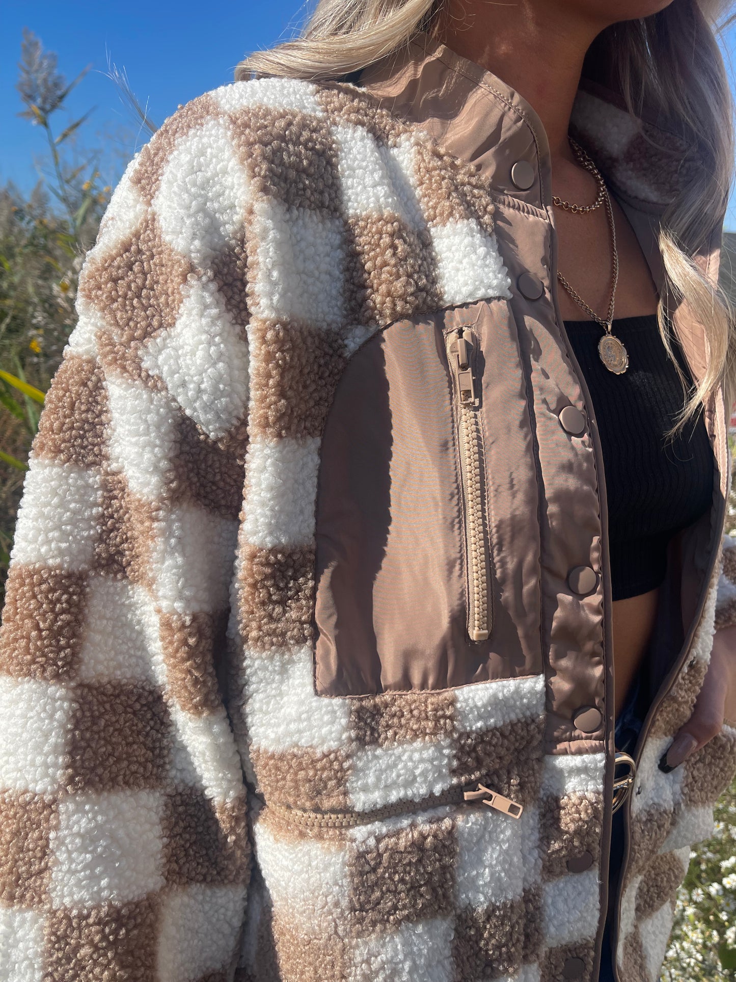 Checkered Fleece Jacket